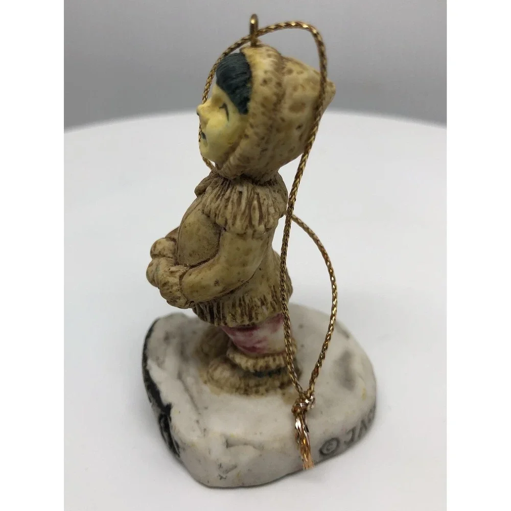 Rare 1988 Jackson Pacific Alaska Eskimo Child Ornament‎ 2.5